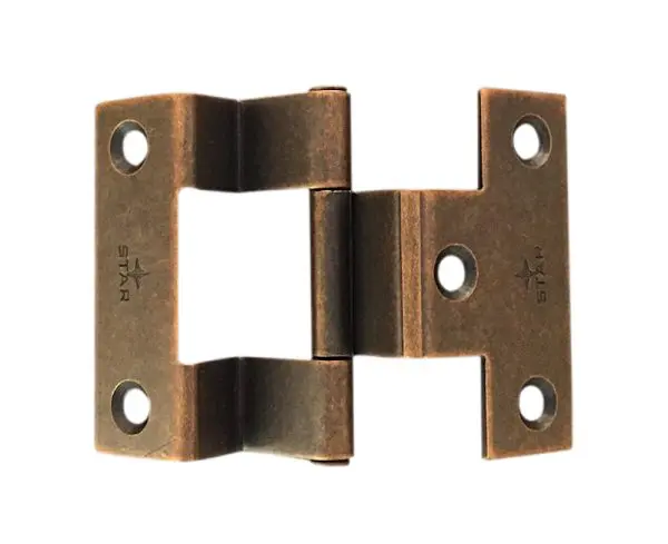Steel 50mm Fixed Pin Overlay Hinge Bronze