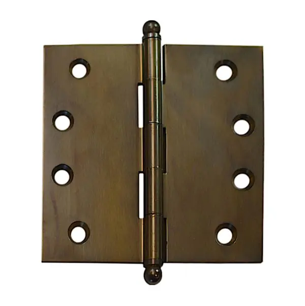 Solid Brass 100x100x3.0mm Ball Tip Hinge Bronze