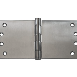 Hinge SS316 Wide Throw 100x200x3.5 Fixed Pin Button Tip Satin (HJSS316200FP) (HSSWT100200F316)