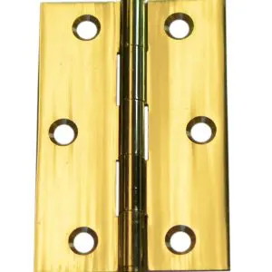 Hinge Brass 89x60x2.5mm Loose Pin Polished & Lacquered (HJ8960LP) (HB8960LPB)