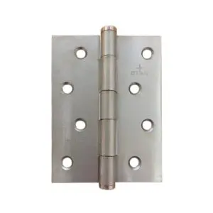 Hinge Steel 102x76x2.0mm Zinc Plate, Fixed Stainless Button Pin (333 4") formerly known as HS10276FPZP (HS10276ZFSS)