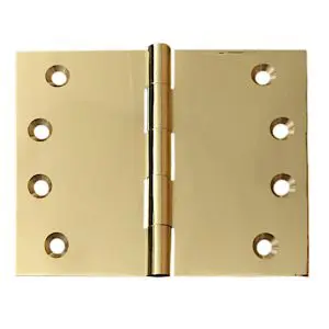 Hinge Brass Wide Throw 100x125x4.0mm Polished & Lacquered (HJ125FP) (HBWT100125FPB)