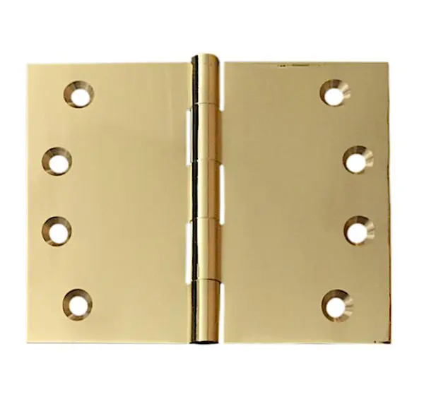 Solid Brass 100x125mm Wide Throw Hinge Polished