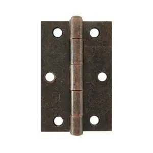 Hinge Steel 89x58x2.0mm Bronze, Loose Steel Riveted Pin (1840 3 1/2") (HS8958BRLS)