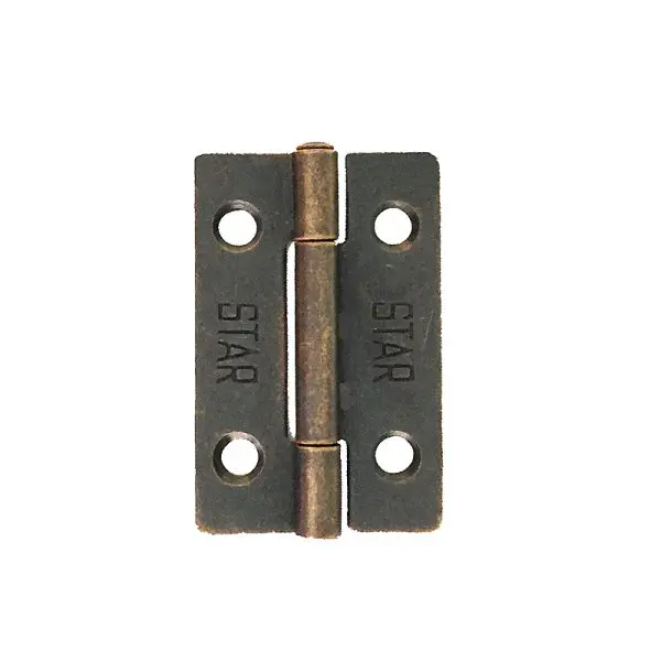 Steel 38x25x0.9mm Fixed Pin Hinge Bronze