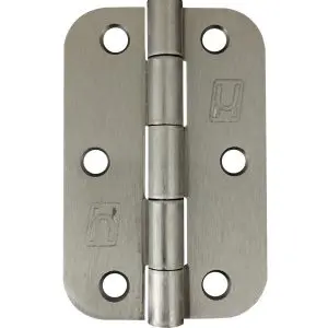Steel 89x58x2.0mm 1/2" Radius Hinge Satin Nickel