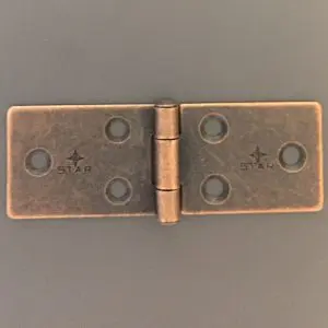 Hinge Steel Backflap 25x74mm Fixed Steel Pin BR  (Ajax 814 1") (HSBF2574BR)
