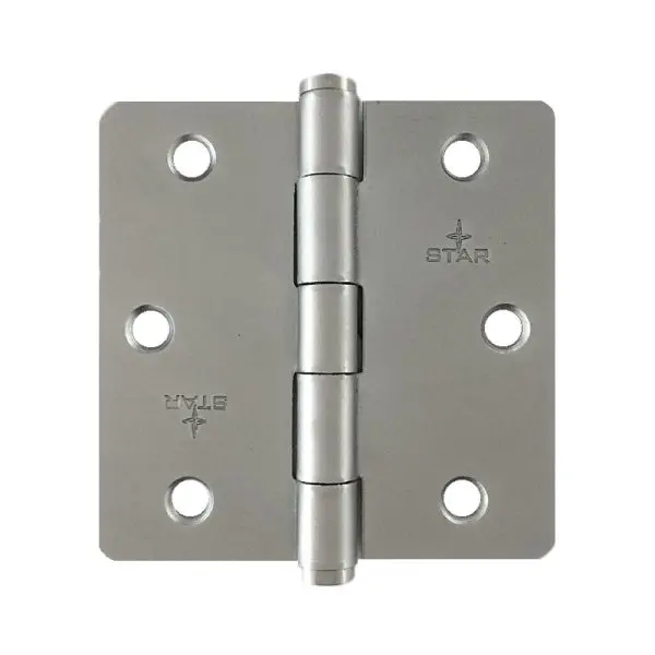 Steel 89x89mm Radius Button Tip Hinge Zinc