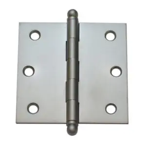 Hinge Brass 75x75x2.5mm Loose Pin Satin Chrome c/w 8x25 screws (HB7575LSC)