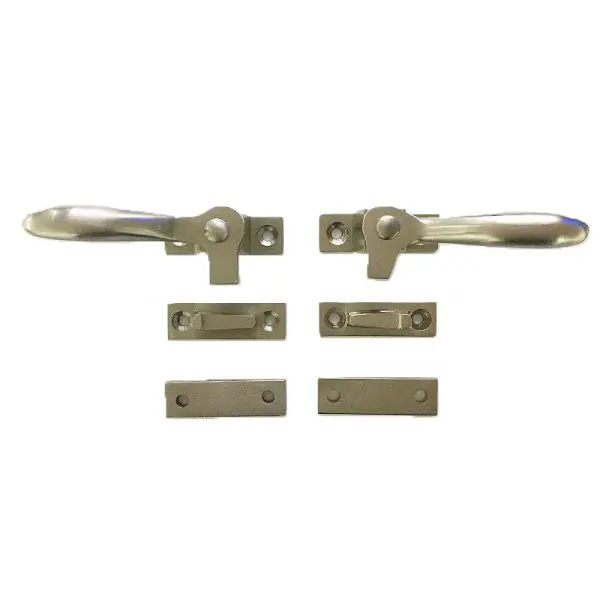 Solid Brass Split Rail Fastener RH Satin Nickel