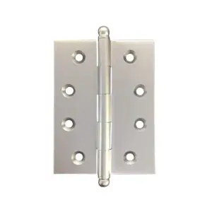 Hinge Brass 100x75x3.0mm Loose Pin Satin Chrome (HJ75LPSC) (HB10075LSC)