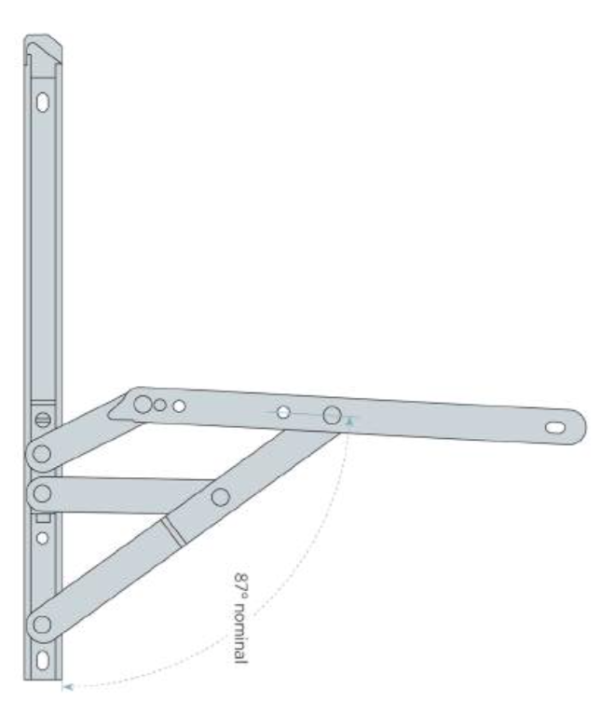 Bristol 4 Bar SS304 Awning Friction Stay 12"
