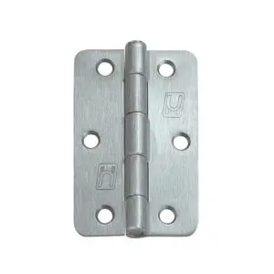 Steel 89x58x2.0mm 1/4" Radius Hinge Satin Chrome
