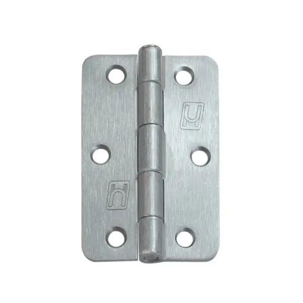 Steel 89x58x2.0mm 1/4" Radius Hinge Satin Chrome