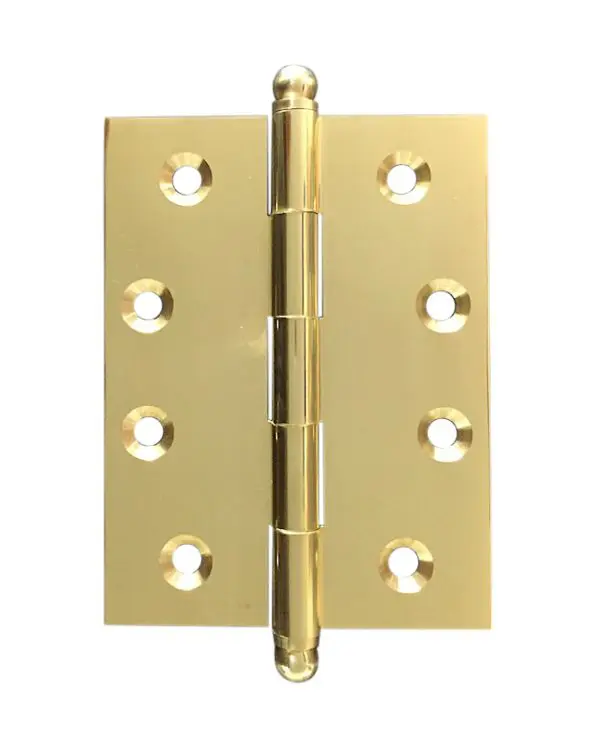 Solid Brass 100x75x3.0mm Ball Tip Hinge Polished