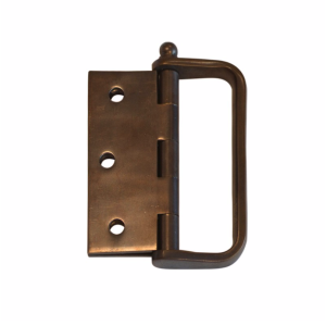 D Handle Hinge Brass 75x63x2.5mm Antique Bronze c/w 8x25 screws (HD7563BP) (DHHB7563BR)
