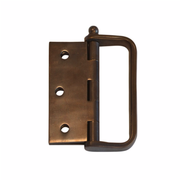Solid Brass 75x63x2.5mm D-Handle Hinge Bronze