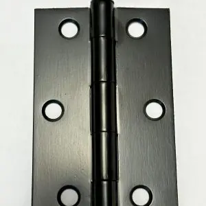 Hinge Steel 89x58x2.0mm Black Electroplate Loose Steel Riveted Pin (1840 3 1/2") (HS8958BLLS)