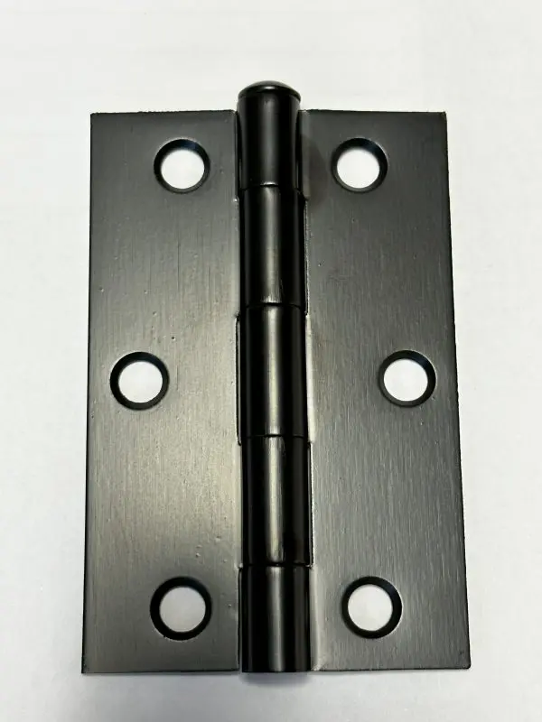 Steel 89x58x2.0mm Square Corner Hinge Black