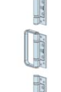 Centor E22 Half Offset Hinge Set (2 Hinges + DH), Stainless Steel (E22HHSS)