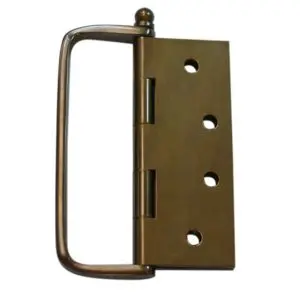 D Handle Hinge Brass 100x75x3.0mm Antique Bronze c/w 9x25 & 9x30 screws (HD75BP) (DHHB10075BR)