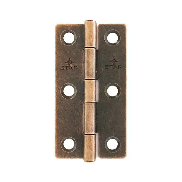 Steel 63x33x1.2mm Fixed Pin Hinge Bronze