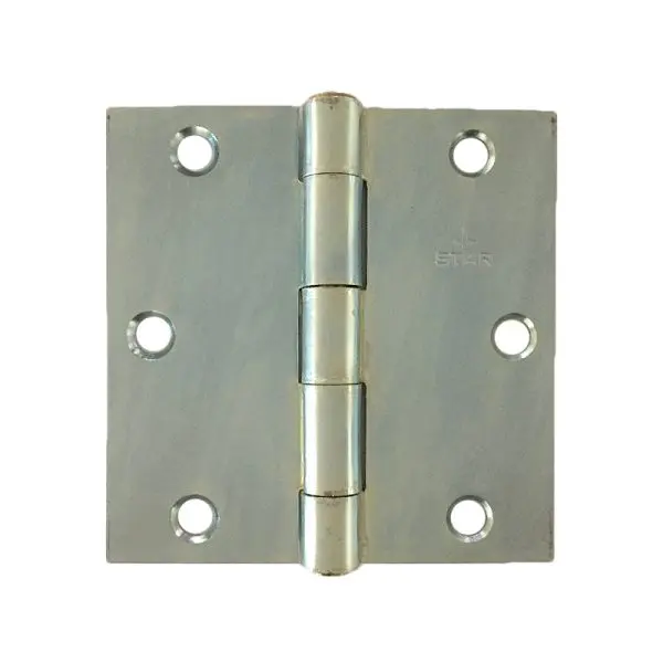 Steel 89x89x2.5mm Fixed Pin Hinge Zinc