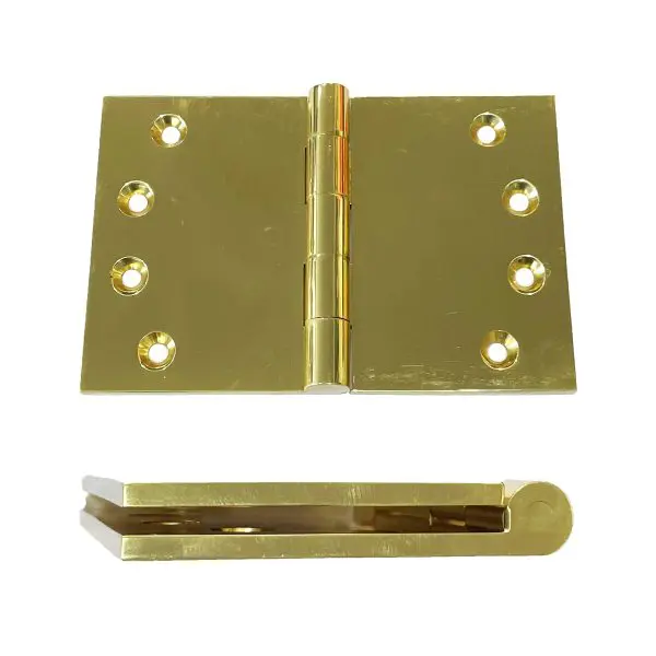 Solid Brass 100x155mm Wide Throw Hinge Polished