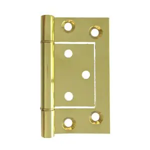 Hinge Brass Fast Fix 75mm Polished & Lacquered (HBFF75PB)