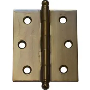 Hinge Brass 75x63x2.5mm Loose Pin Bronze c/w 8x25 screws (HJ7563LPBP) (HB7563LBR)