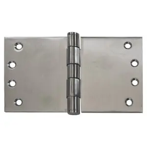 Hinge SS304 Wide Throw 100x175x3.5 Button Tip Satin FP (HJSS175FP) (HSSWT100175F304)