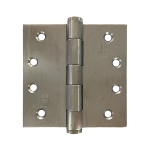 Hinge SS304 Heavy Duty 100x100x3.0 8mm Pin 3.5mm clearance Fixed Button Pin Satin c/w 10X30 Screws (HJSS100FP3.0) (HSS100100F304HD)