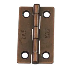 Hinge Steel 51x30x1.2mm Fixed Steel Pin Bronze (Ajax 5000 2") (HS5130BRFS)