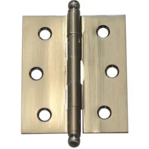 Hinge Brass 75x63x2.5mm Loose Pin Brushed Nickel c/w 8x25 screws (HJ7563LPSN) (HB7563LBN)