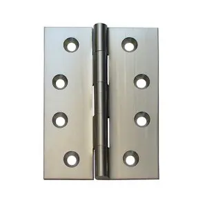 Hinge Brass 100x75x3.0mm Fixed Pin Satin Chrome (HJ75FPSC) (HB10075FSC)