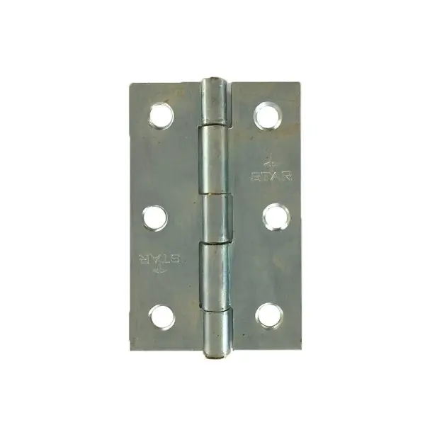 Steel 75x48x1.6mm Fixed Pin Hinge Zinc