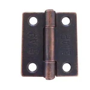 Hinge Steel 25x25x0.7mm Bronze, Fixed Steel Riveted Pin. (Formely HS2522BRFS) (HS2525BRFS)