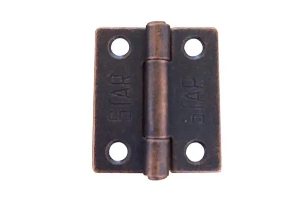 Steel 25x25x0.7mm Fixed Pin Hinge Bronze
