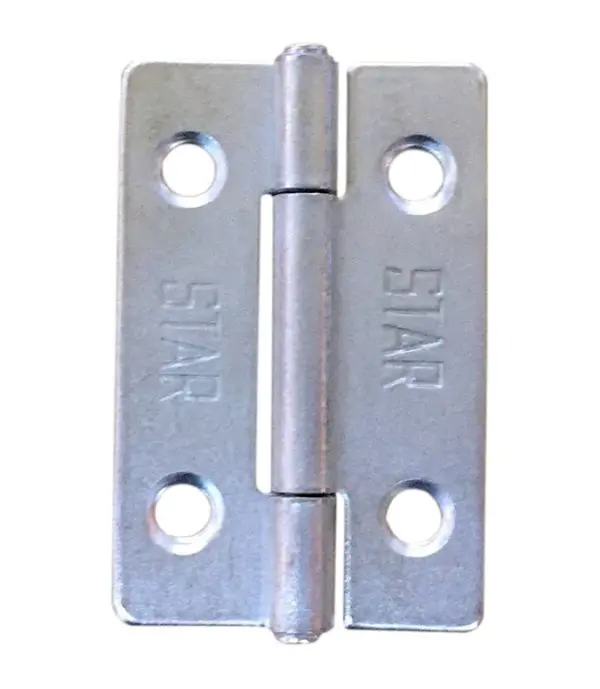 Steel 38x25x0.9mm Fixed Pin Hinge Zinc