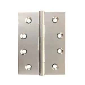 Hinge Brass 100x75x3.0mm Fixed Pin Brushed Nickel (HJ75FPSN) (HB10075FBN)