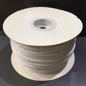 Sash Cord #7, Polyester, White, 150m Drum (HJPSASHROLL) (SASHCORD150)