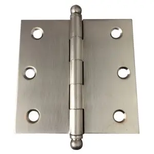 Hinge Brass 75x75x2.5mm Loose Pin Brushed Nickel c/w 8x25 screws (HJ7575LPSN) (HB7575LBN)
