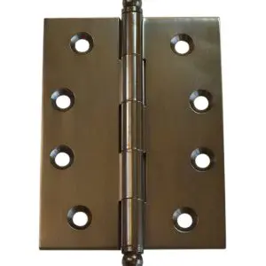 Hinge Brass 100x75x3.0mm Loose Pin Antique Bronze (HJ75LPBP) (HB10075LBR) c/w 9x30 screws