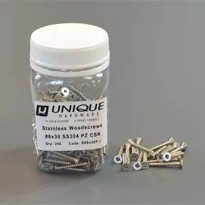Stainless Steel Screw #8x30mm PZ [200]