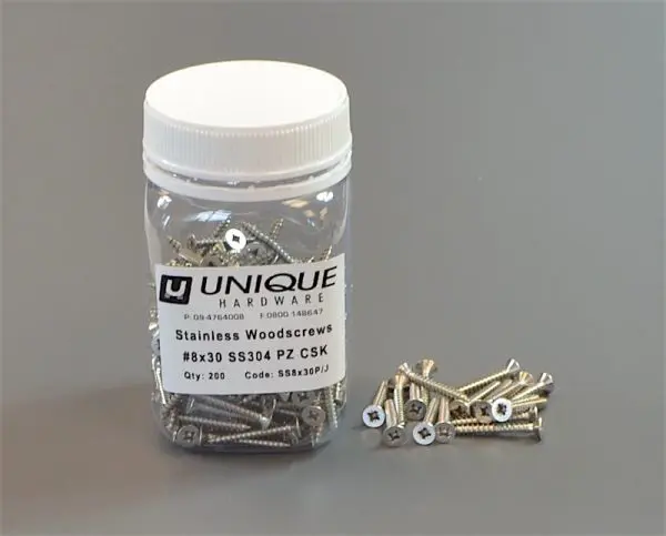 Stainless Steel Screw #8x30mm PZ [200]