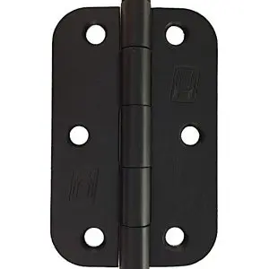 Steel 89x58x2.0mm 1/2" Radius Hinge Black