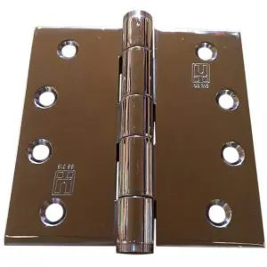 Hinge SS316 Heavy Duty 100x100x3.0 8mm Pin 3.5mm clearance Fixed Button Pin Polished (HSS100100F316HDPOL)