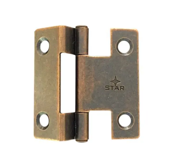 Steel 45mm Fixed Pin Overlay Hinge Bronze
