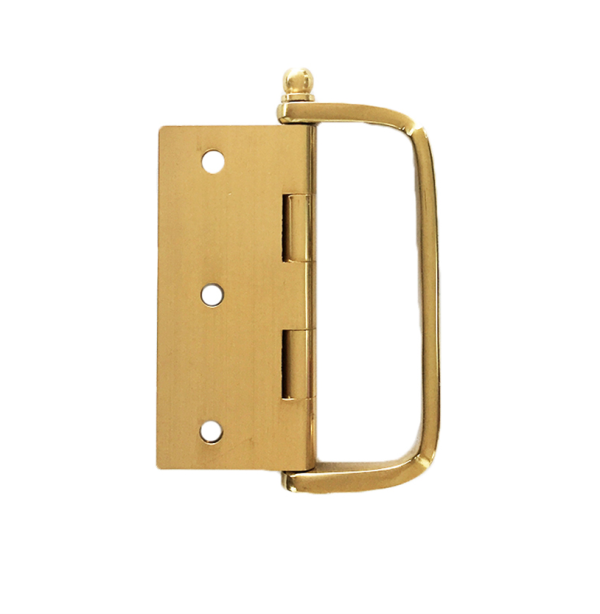 Solid Brass 75x63x2.5mm D-Handle Hinge Polished