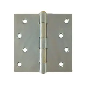 Hinge Steel 102x102x2.5mm Zinc Plate, Loose Brass Riveted Pin (804 4") (HS102102ZLB)